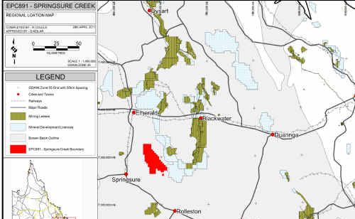 Newly appointed Deputy Premier Andrew Fraser entered into a secret deal when treasurer to allow Bandanna Energy to proceed with its Springsure Creek project (red). Newly appointed Deputy Premier Andrew Fraser entered into a secret deal when treasurer to allow Bandanna Energy to proceed with its Springsure Creek project (red).